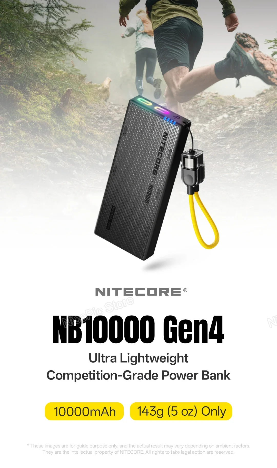 NITECORE NB10000 Gen4 NB20000 Gen3 Portable Mobile Power Bank 20000mAh Carbon Fiber PD/QC3.0 18W Fast Charge for iPhone Xiaomi