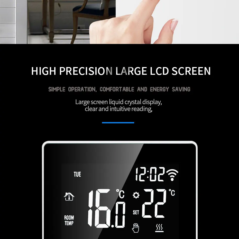 AVATTO WiFi Smart Thermostat Electric Heating Water Gas Boiler Temperature Remote Controller Work with Tuya,Alexa,Google Home