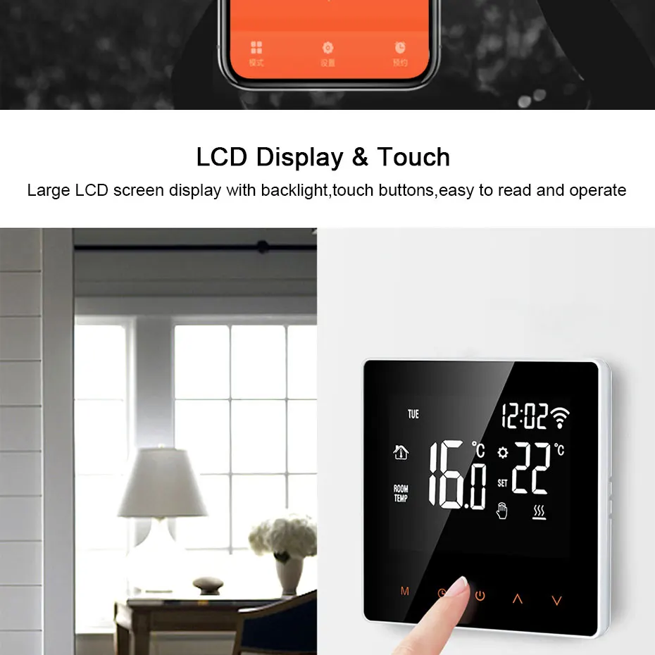 AVATTO WiFi Smart Thermostat Electric Heating Water Gas Boiler Temperature Remote Controller Work with Tuya,Alexa,Google Home