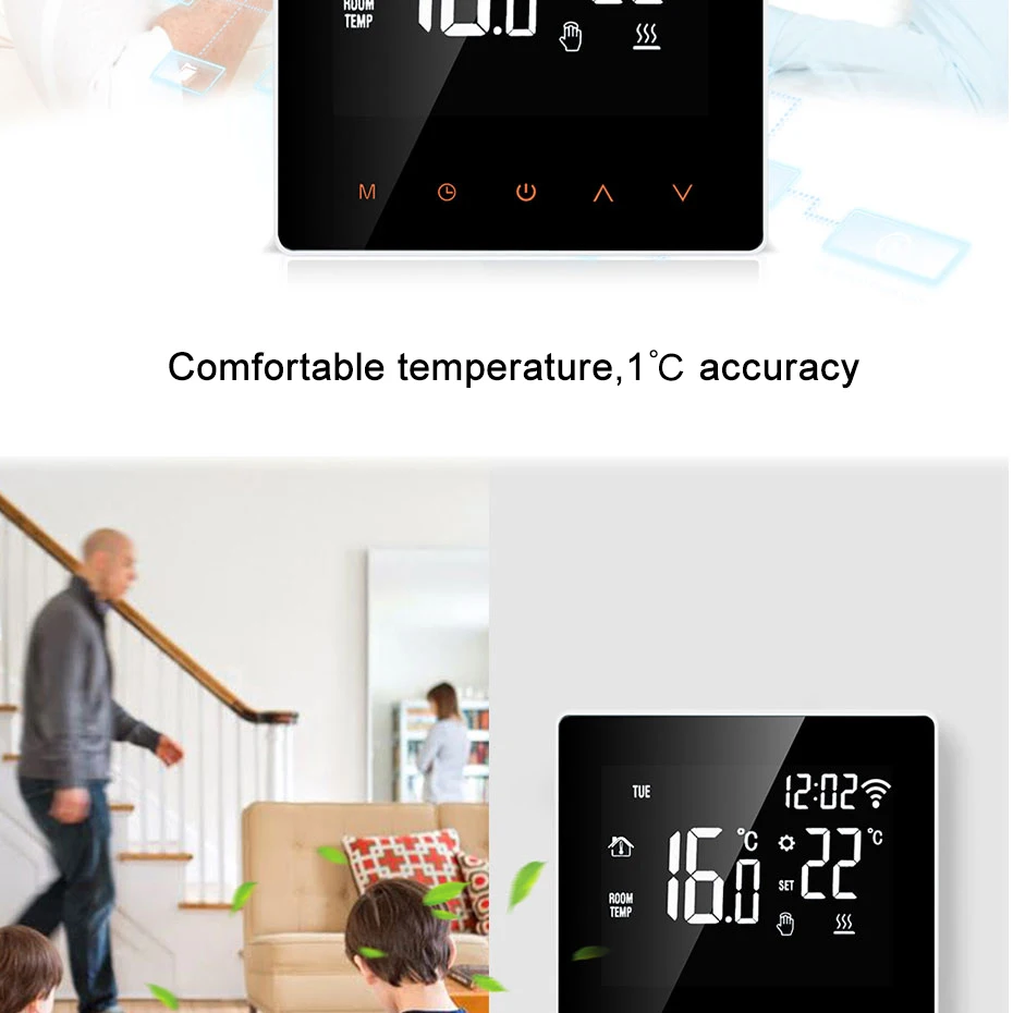 AVATTO WiFi Smart Thermostat Electric Heating Water Gas Boiler Temperature Remote Controller Work with Tuya,Alexa,Google Home