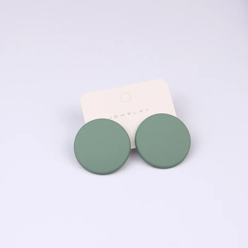 New 20 Color Fashion Acrylic Personality Candy Color Earrings for Women Big Round Colorful Stud Earrings Party Piercing Jewelry