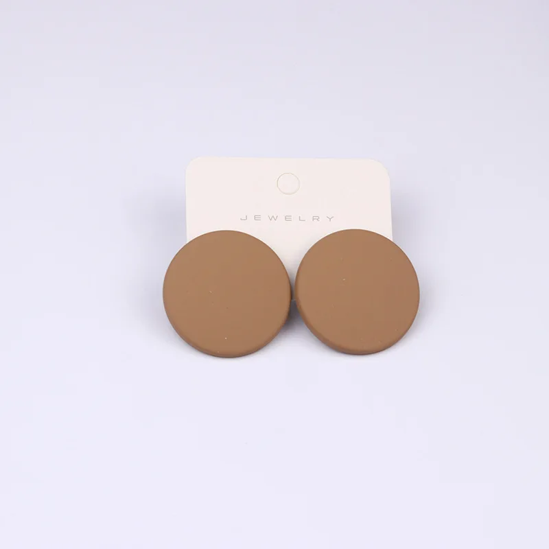 New 20 Color Fashion Acrylic Personality Candy Color Earrings for Women Big Round Colorful Stud Earrings Party Piercing Jewelry