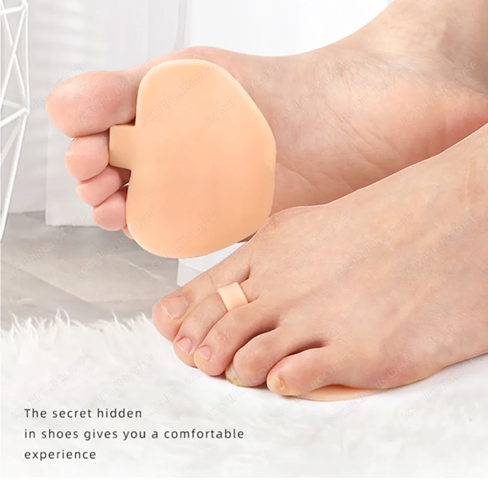 Gel Forefoot Insoles Metatarsal Ball of Foot Pads Toe Silicone Cushion Half Yard Othotics Foot Support Pain Relief Absorbs Shock