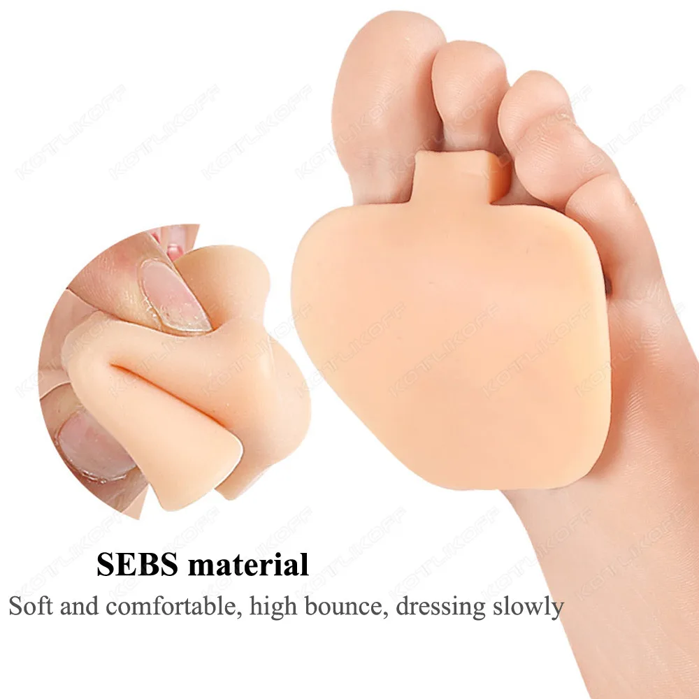 Gel Forefoot Insoles Metatarsal Ball of Foot Pads Toe Silicone Cushion Half Yard Othotics Foot Support Pain Relief Absorbs Shock