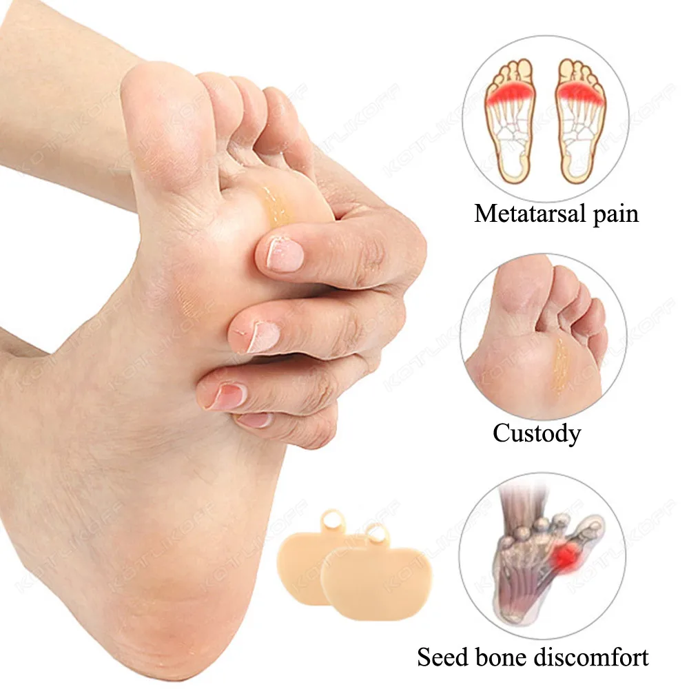 Gel Forefoot Insoles Metatarsal Ball of Foot Pads Toe Silicone Cushion Half Yard Othotics Foot Support Pain Relief Absorbs Shock