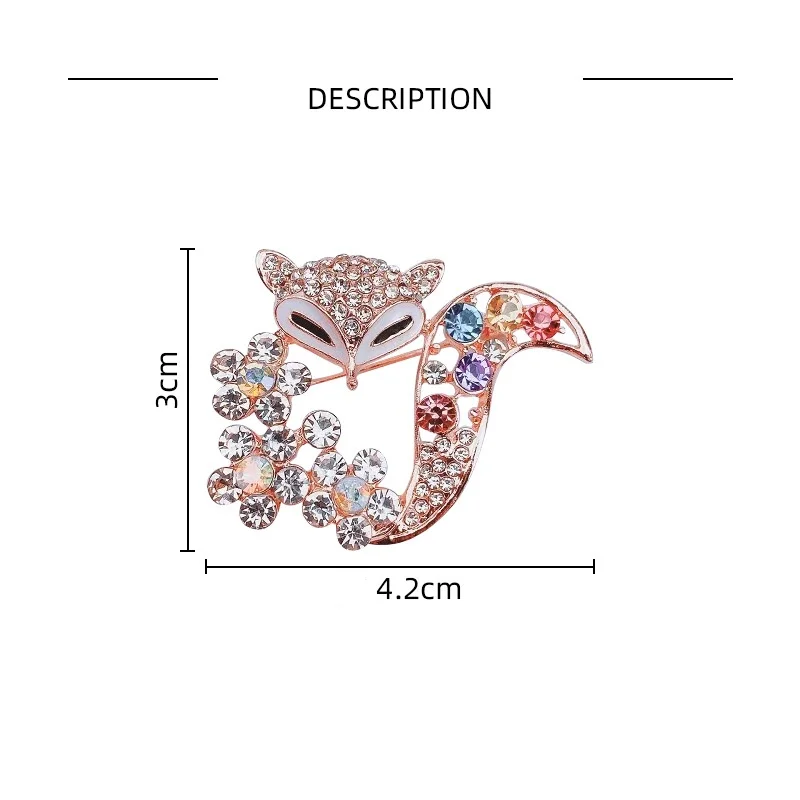 Ladies Fox Brooch Women's Simple Fashion Corsage Sweater Coat Accessories Brooch For Women Animal Party Wedding Brooches Pins