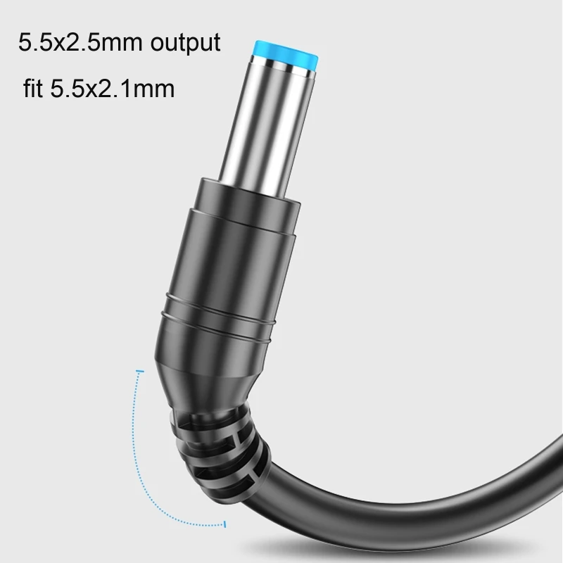 USB C Type-C PD to 12V 5.5x2.5mm Converter Cable for Fan Table Lamp Router 1.2/2/3m