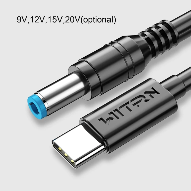 USB C Type-C PD to 12V 5.5x2.5mm Converter Cable for Fan Table Lamp Router 1.2/2/3m