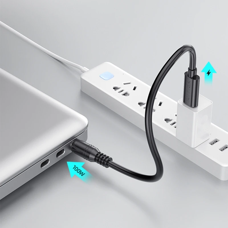 USB C Type-C PD to 12V 5.5x2.5mm Converter Cable for Fan Table Lamp Router 1.2/2/3m