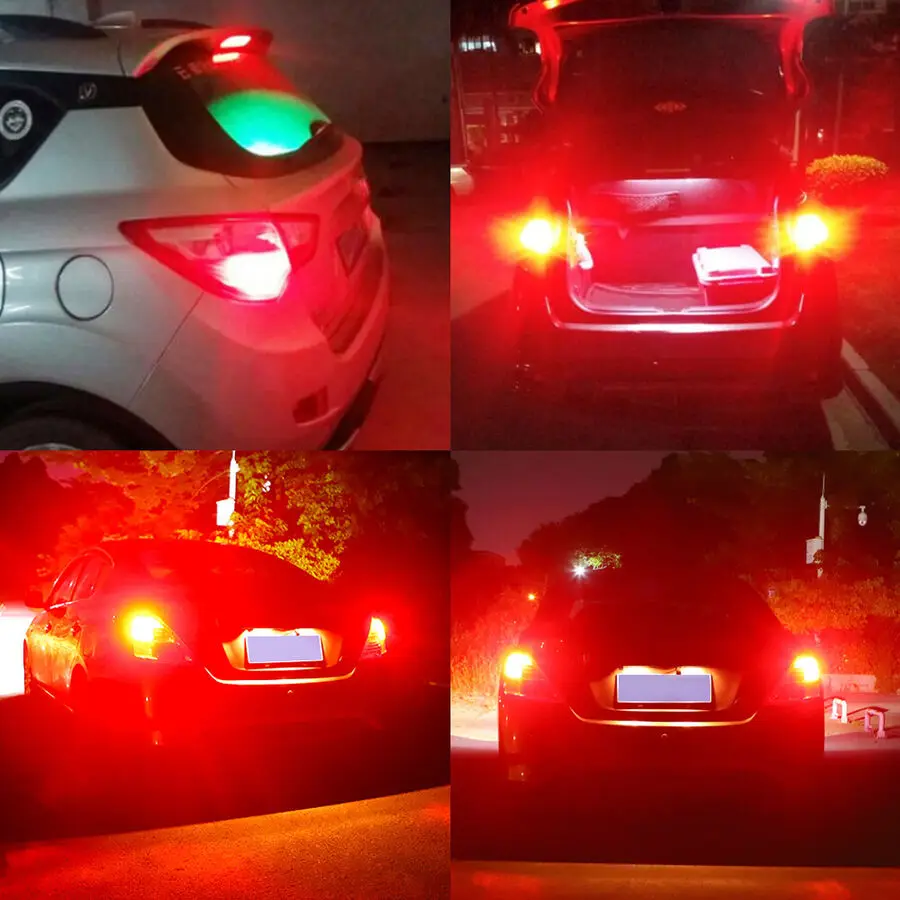 2x 1157 BAY15D LED Canbus 144 SMD Car Brake Reverse Lamp Tail Light Bulbs.