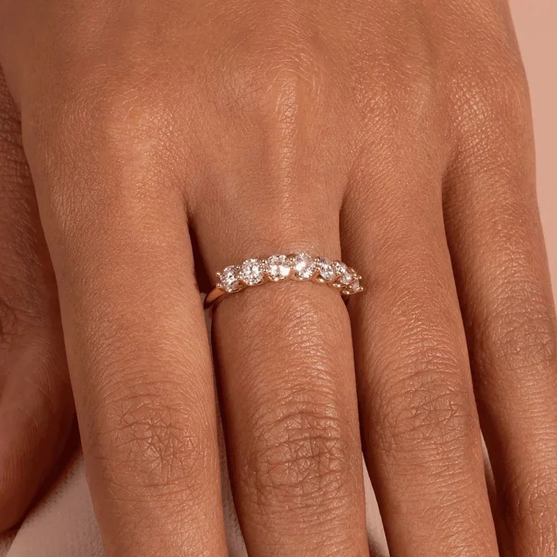 Minimalist Women's Ring Gold Color Geometry Cubic Zirconia Simple Stackaing Rings Finger Accessories Female Jewelry Gifts R018