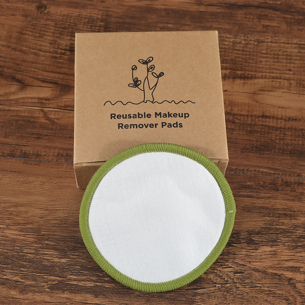 Cotton Demaquillant 10Pcs Bamboo Makeup Remover Reusable Cotton Pads Washable Rounds Clean Facial Cotton Reusable Makeup Tools