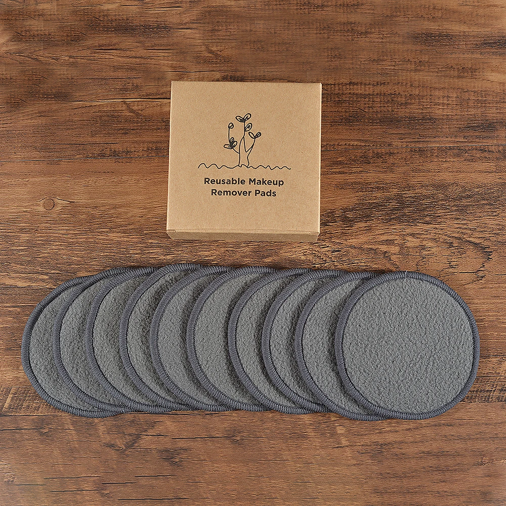 Cotton Demaquillant 10Pcs Bamboo Makeup Remover Reusable Cotton Pads Washable Rounds Clean Facial Cotton Reusable Makeup Tools