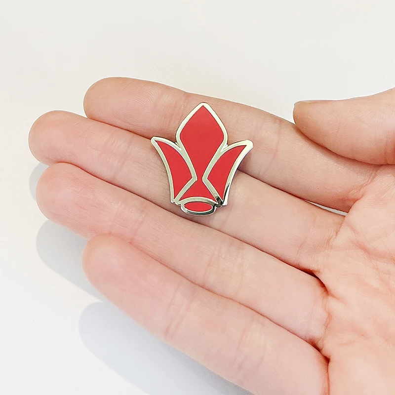 red logo enamel pin Japanese anime metal badge brooches otaku gifts Menss