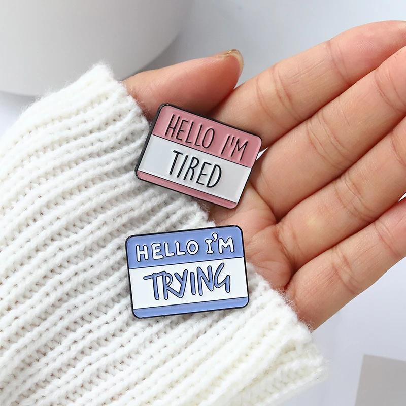 Cute But Psycho Enamel Pin 80s Baby No More Drama Is It Friday Yet Stu(Dying) Brooches Collar Badge Fun Quotes Jewelry Gift