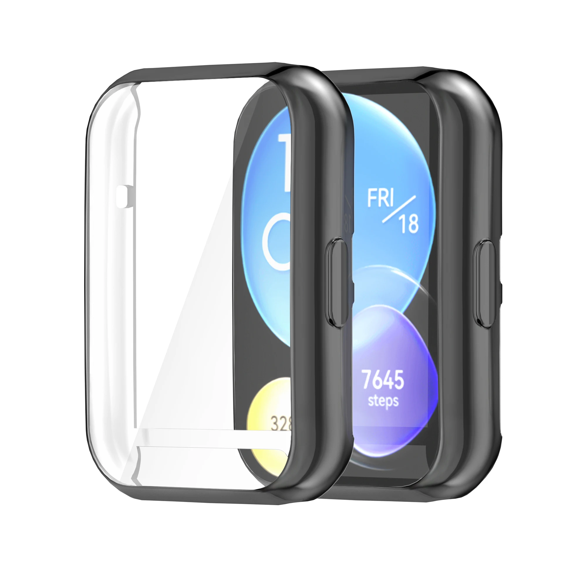 TPU Case Cover for Huawei Watch Fit/Fit2/Fit3/Fit New/Fit SE Special Edition Soft Screen Protector All-Around Anti-scratch