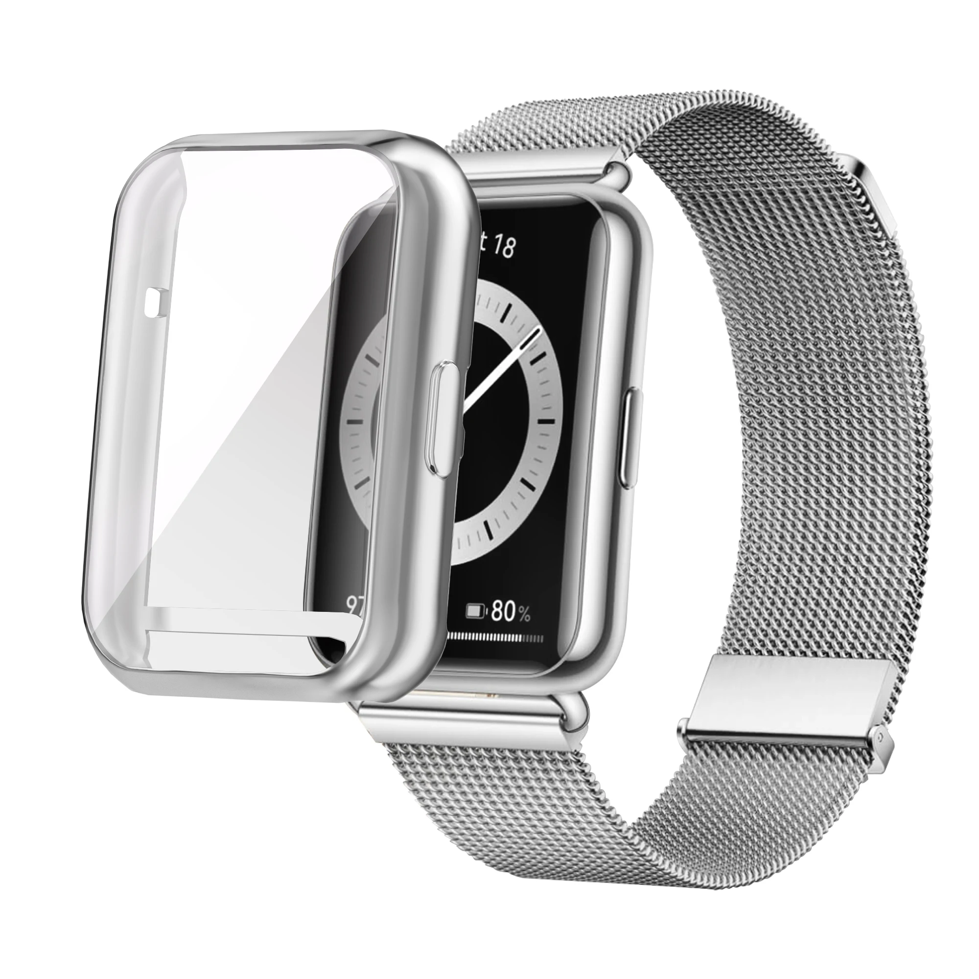 TPU Case Cover for Huawei Watch Fit/Fit2/Fit3/Fit New/Fit SE Special Edition Soft Screen Protector All-Around Anti-scratch