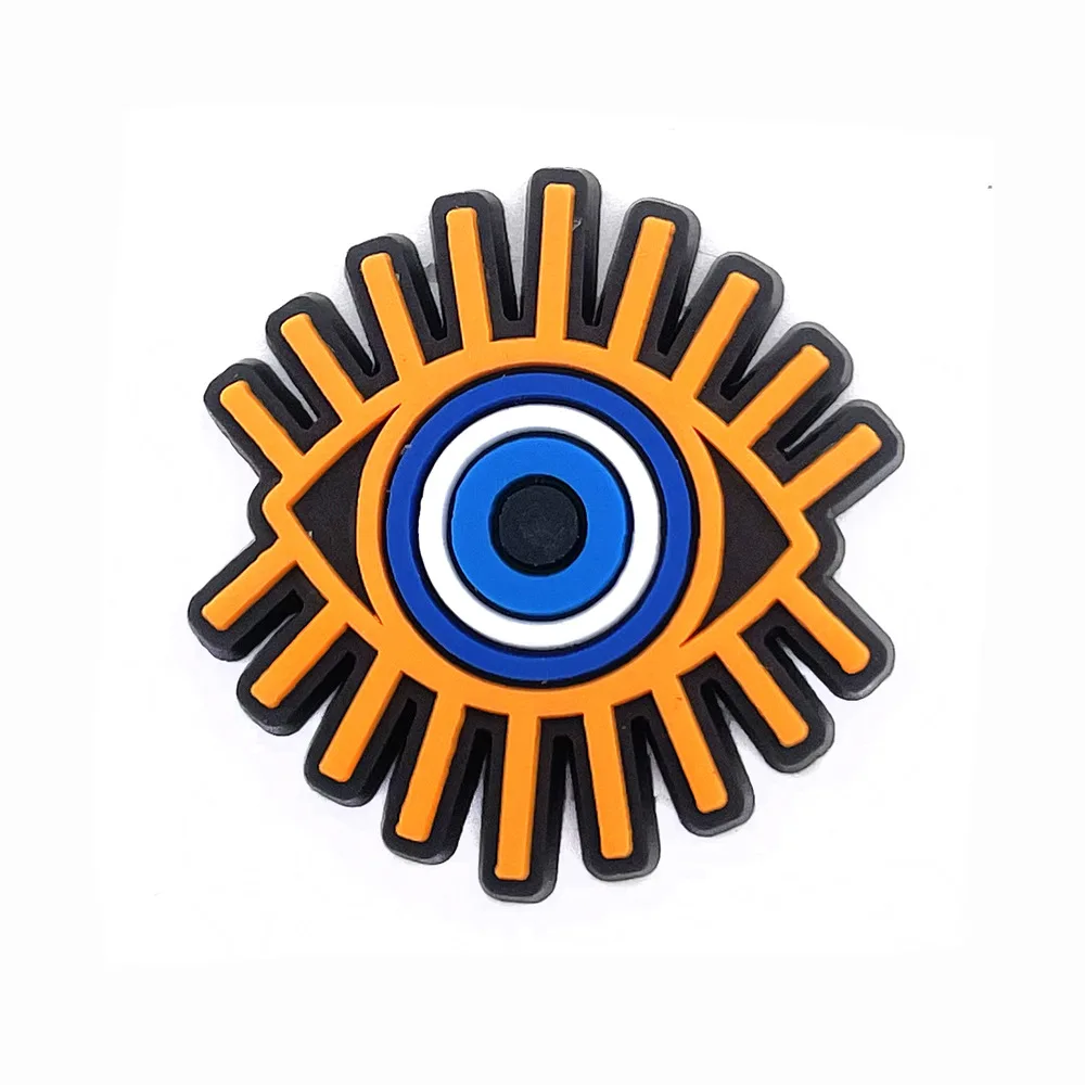 Evil Eyes Shoe Charms for Crocs Accessories Women Clogs Pins Men Badges Kids Sandals Jeans Boy Girls Decorations Buckle Shoes