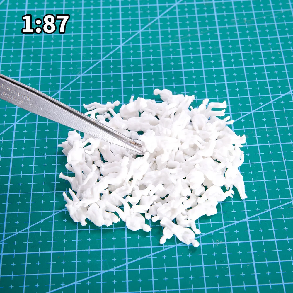 Scale 1:87/100/150/200 Sitting White People Model ABS Figures Man For Train Passenger Scene Sand Table Diorama Materials