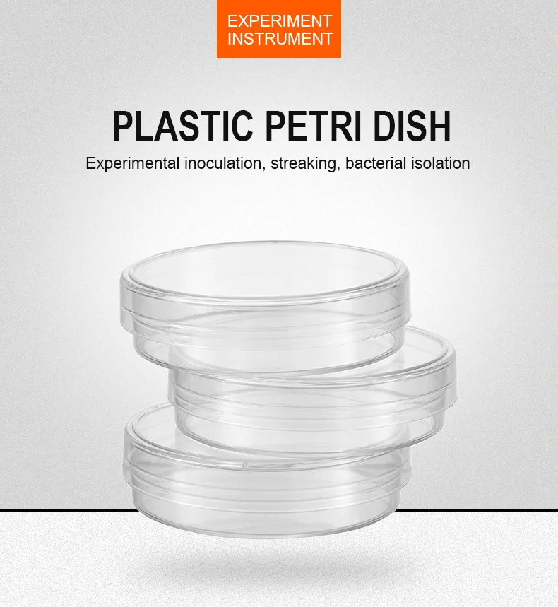 10PCS 60mm Clear Petri Dishes Affordable For Microorganisms Cell Plastic Clear Sterile Chemical Instrument