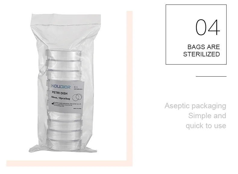 10PCS 60mm Clear Petri Dishes Affordable For Microorganisms Cell Plastic Clear Sterile Chemical Instrument