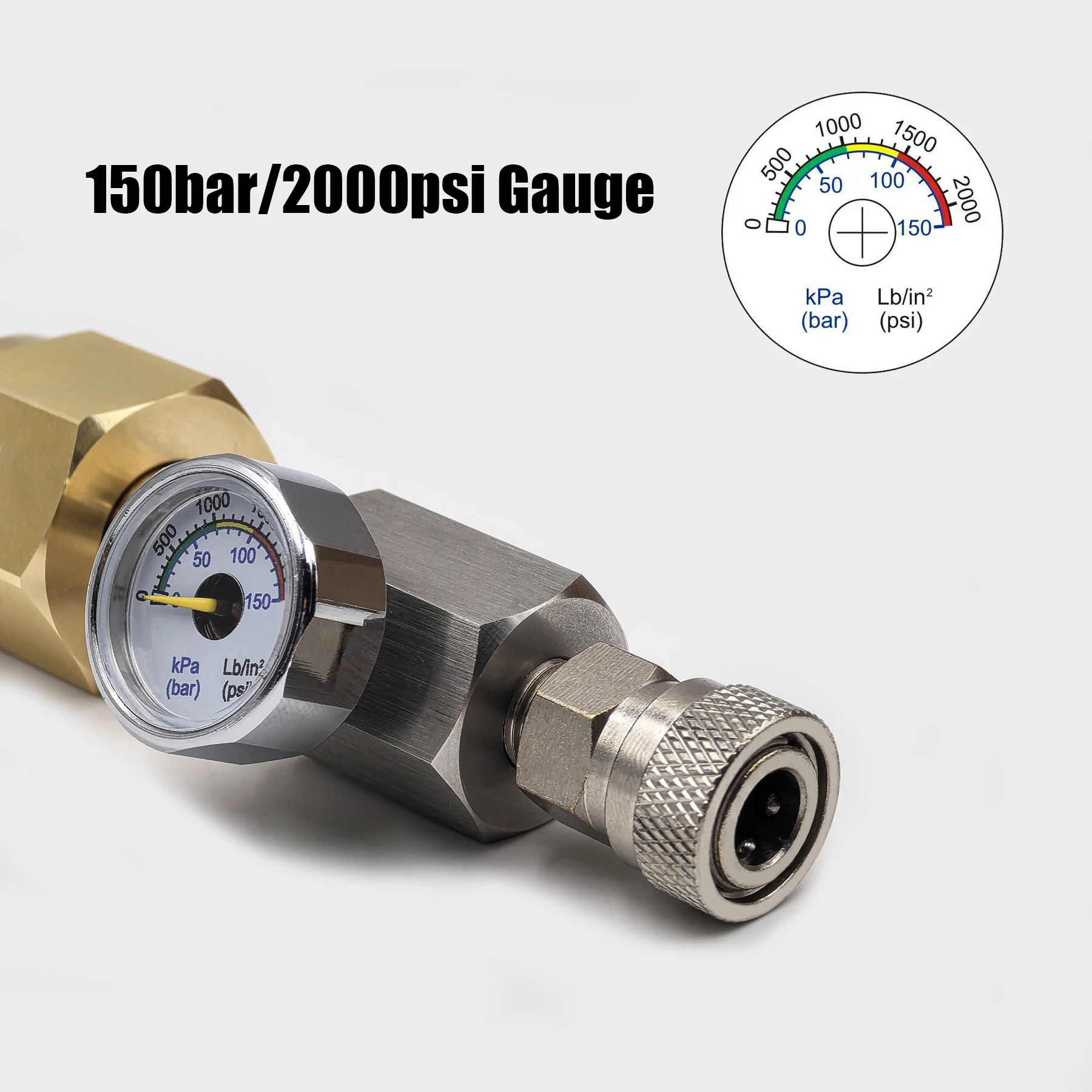Sparking Water Maker Cylinder CO2 Filling Station, Carbon Dioxide Tank Refill Adapter Connector W21.8-14 or G3/4 or CGA320