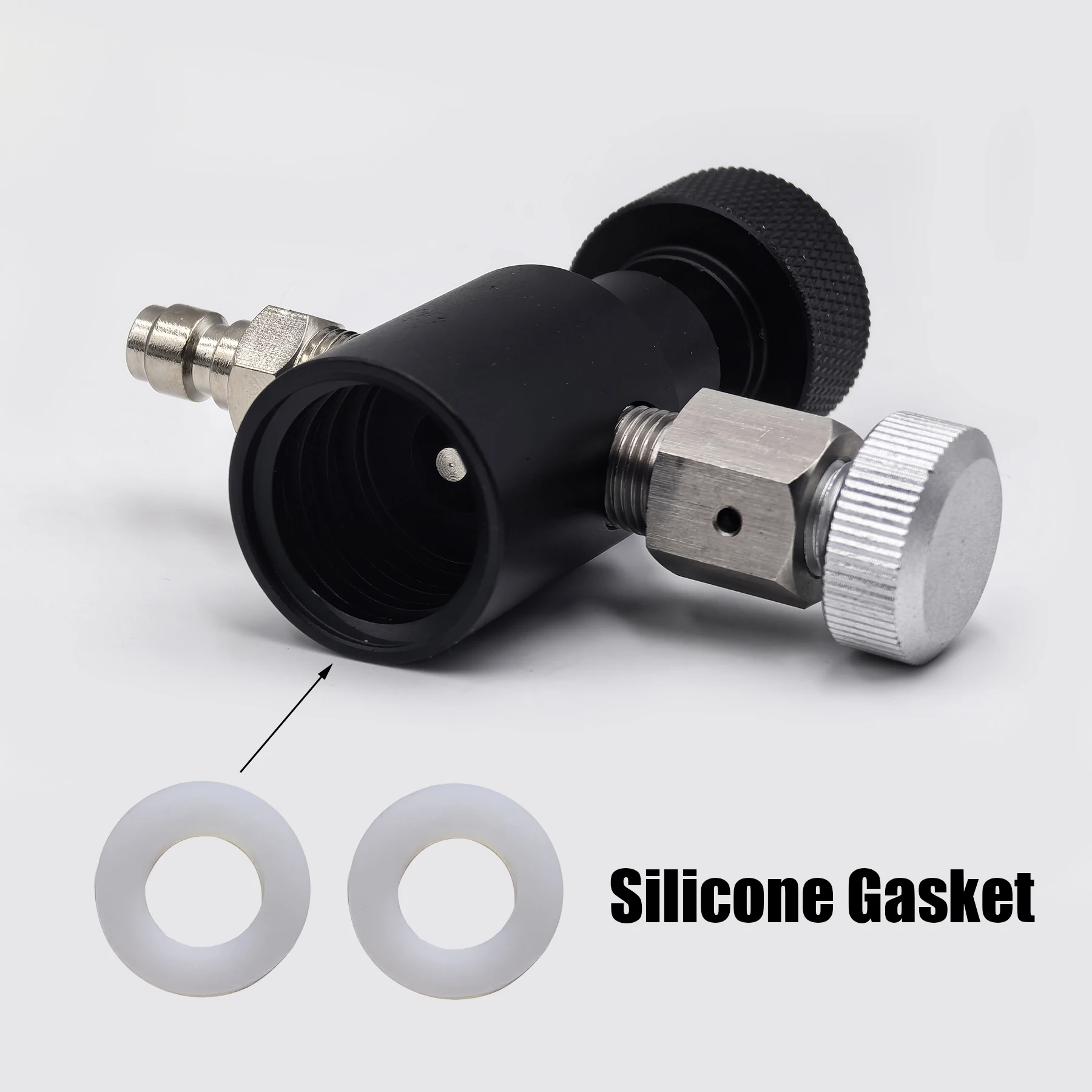 Sparking Water Maker Cylinder CO2 Filling Station, Carbon Dioxide Tank Refill Adapter Connector W21.8-14 or G3/4 or CGA320