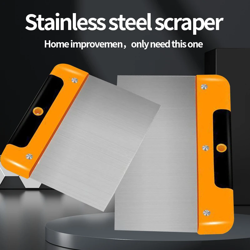 4/6/8/10Inch Stainless Steel Putty Knife Paint Tool Putty Scraper Plaster Shovel Filling Spatula Wallpaper Scraper Wall Decor