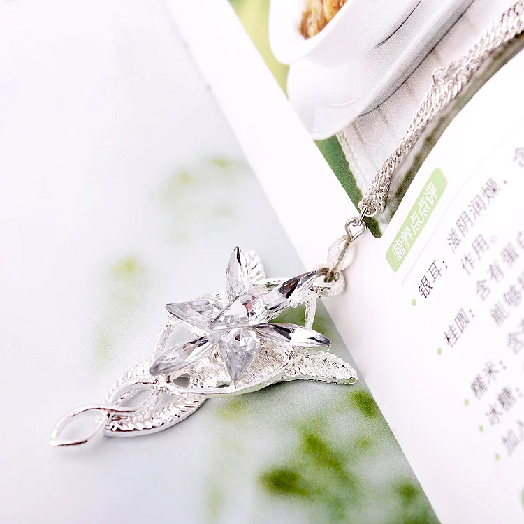 Fashion The Lord Necklace of Arwen Evenstar Pendent Necklace Jewelry Crystal Twilight Star Pendent Torque Gift for Women