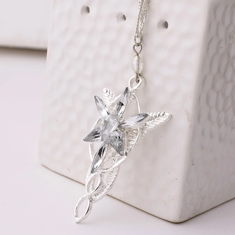 Fashion The Lord Necklace of Arwen Evenstar Pendent Necklace Jewelry Crystal Twilight Star Pendent Torque Gift for Women