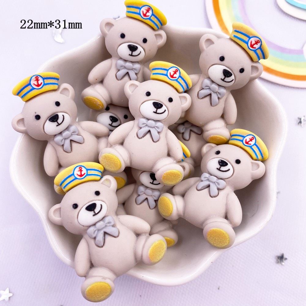 Resin Kawaii Colorful Cartoon Tower Ship Swimming Circle Cat Flatback Stone Sandy Beach Figurine 10PCS Scrapbook DIY Decor Craft