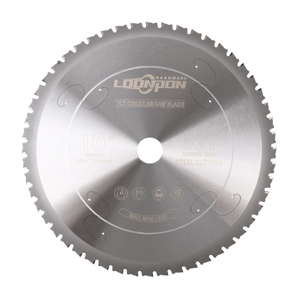Metal Cutting Blade 254mm/10inch 52T Carbide Circular Saw Blade For Iron Steel Metal Cutting Disc Blade Blades