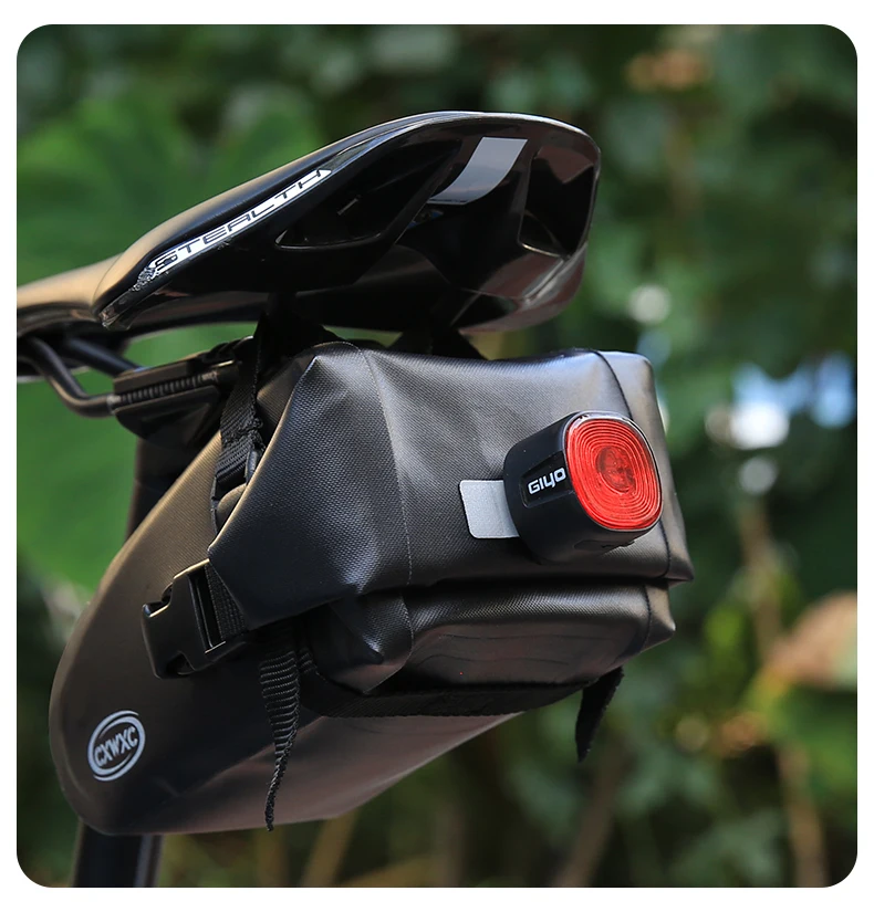 GIYO Cycling Safety Rear Light MTB 7 Colors Smart Brake Sensing IP66 Waterproof Bicycle Taillight USB Rechargeable Bike Lamp