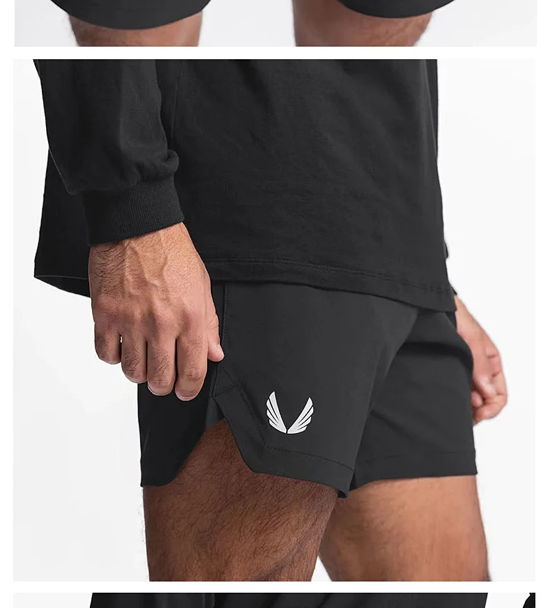 Mens Gym Training Shorts Men Sweat Sports Casual Clothing Fitness Workout Running Quick-Drying Compression Shorts Sweatpants