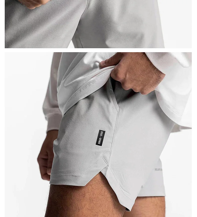 Mens Gym Training Shorts Men Sweat Sports Casual Clothing Fitness Workout Running Quick-Drying Compression Shorts Sweatpants
