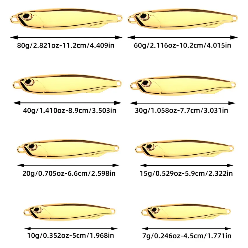 10pcs Fishing Lures Set Jigs 20G 30G 40G Jigbait Fishing Lure Silver Plating Shore Cast Decoys Metal Bait Artificial Pesca Lure