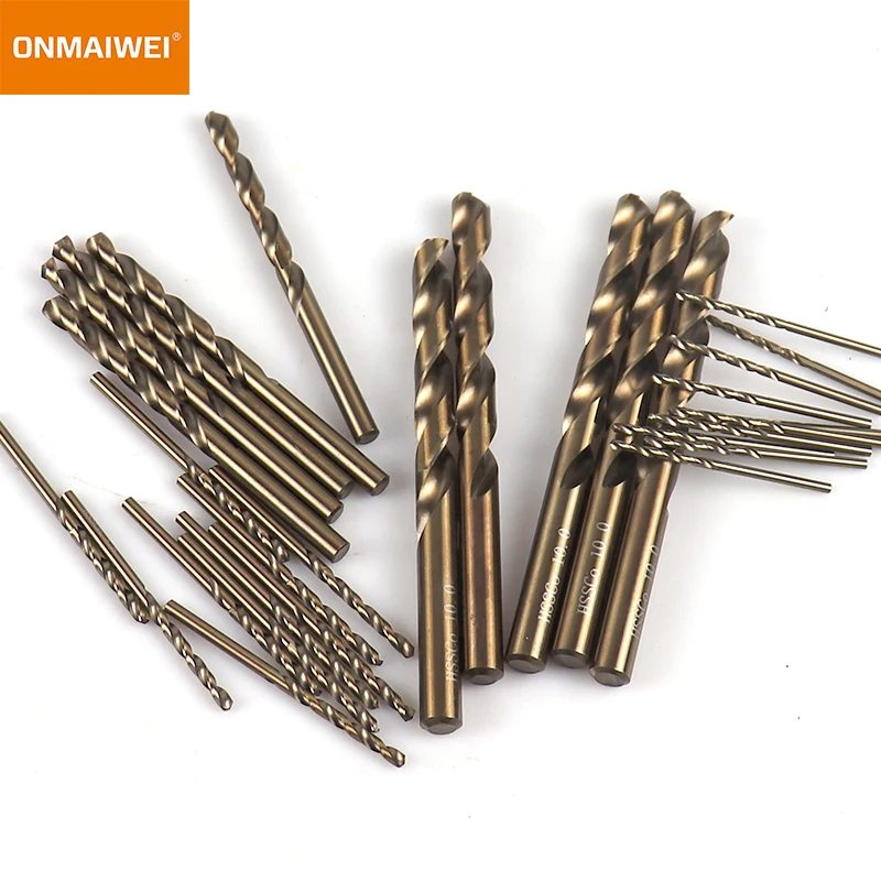 5-10pcs 1-13mm HSS M35 Cobalt Twist Drill Bit Set Solid Tungsten Bits For Stainless Steel Aluminum Iron Wood Metal Drill bits