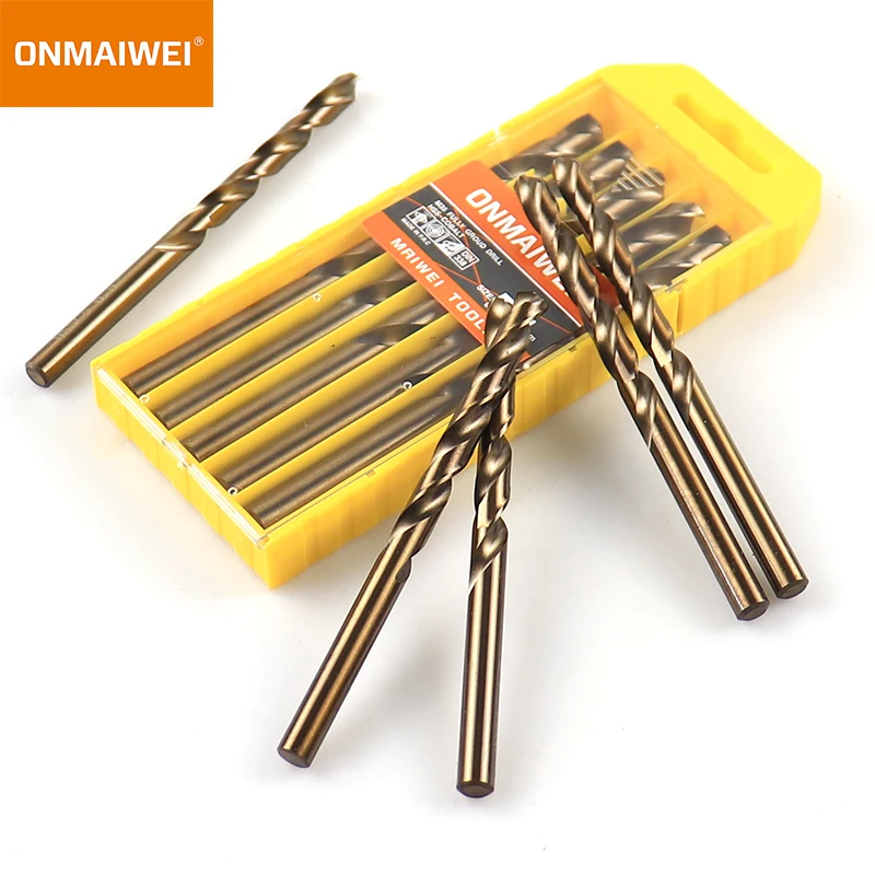 5-10pcs 1-13mm HSS M35 Cobalt Twist Drill Bit Set Solid Tungsten Bits For Stainless Steel Aluminum Iron Wood Metal Drill bits