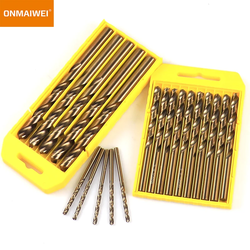 5-10pcs 1-13mm HSS M35 Cobalt Twist Drill Bit Set Solid Tungsten Bits For Stainless Steel Aluminum Iron Wood Metal Drill bits