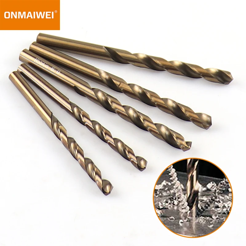 5-10pcs 1-13mm HSS M35 Cobalt Twist Drill Bit Set Solid Tungsten Bits For Stainless Steel Aluminum Iron Wood Metal Drill bits