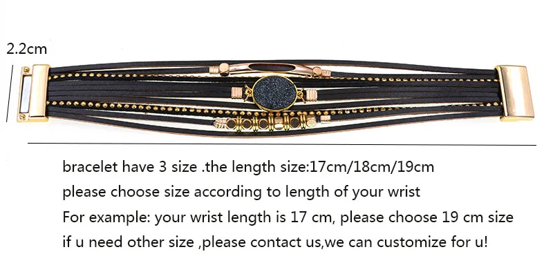 WELLMORE New Leather Bracelets for Women BOHO Charm Bracelets Gold Alloy Metal Female Jewelry Wholesale Dropshipping