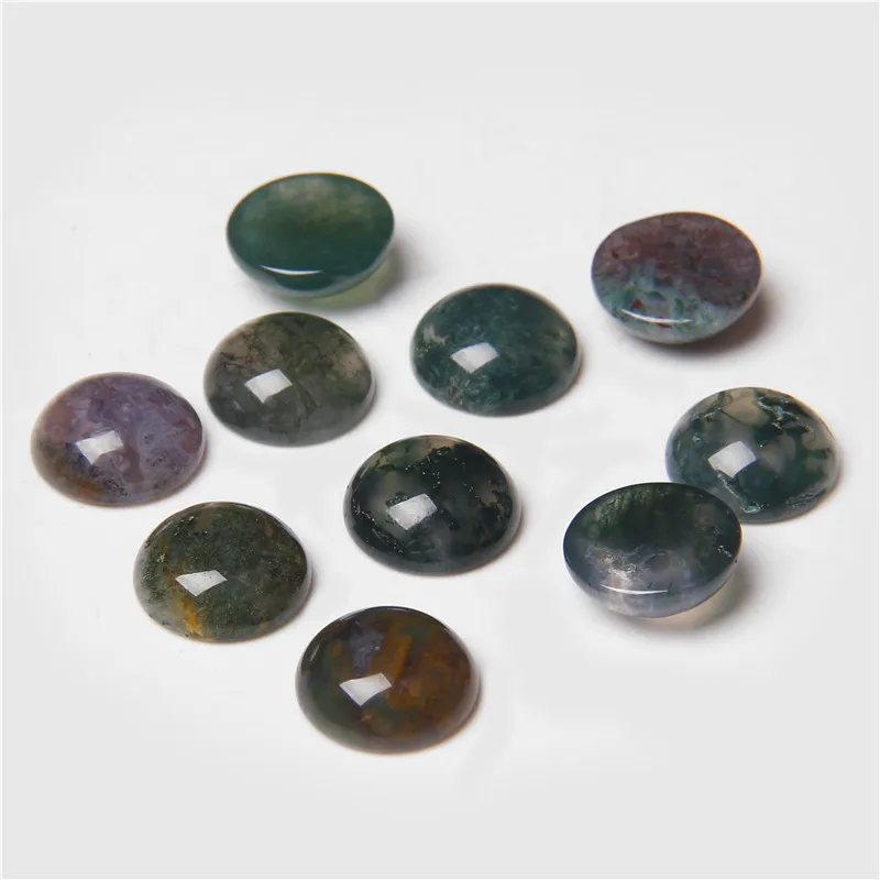10Pcs/Lot Natural Stone Cabochon Beads 4 6 8 10 12 14mm Smooth Cabochon Cameo Round Bead for Jewelry Making DIY Rings Necklaces
