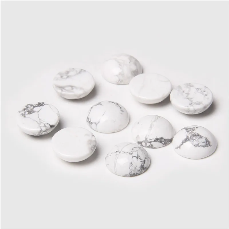 10Pcs/Lot Natural Stone Cabochon Beads 4 6 8 10 12 14mm Smooth Cabochon Cameo Round Bead for Jewelry Making DIY Rings Necklaces