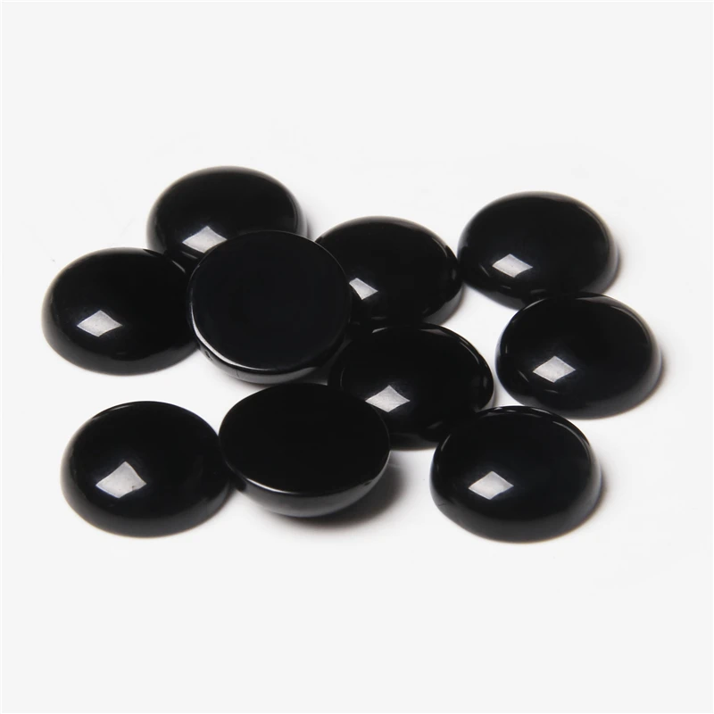 10Pcs/Lot Natural Stone Cabochon Beads 4 6 8 10 12 14mm Smooth Cabochon Cameo Round Bead for Jewelry Making DIY Rings Necklaces