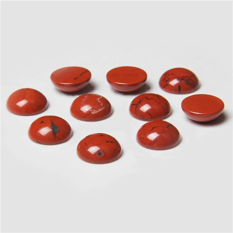 10Pcs/Lot Natural Stone Cabochon Beads 4 6 8 10 12 14mm Smooth Cabochon Cameo Round Bead for Jewelry Making DIY Rings Necklaces