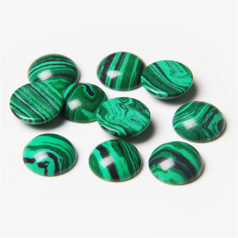 10Pcs/Lot Natural Stone Cabochon Beads 4 6 8 10 12 14mm Smooth Cabochon Cameo Round Bead for Jewelry Making DIY Rings Necklaces