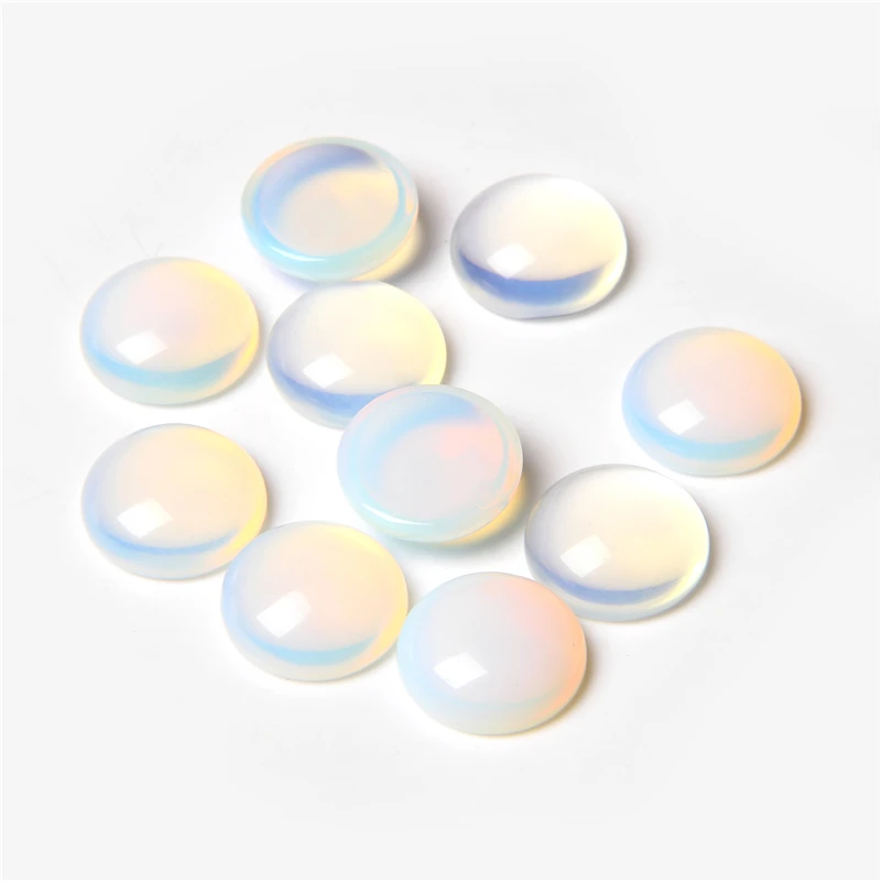 10Pcs/Lot Natural Stone Cabochon Beads 4 6 8 10 12 14mm Smooth Cabochon Cameo Round Bead for Jewelry Making DIY Rings Necklaces