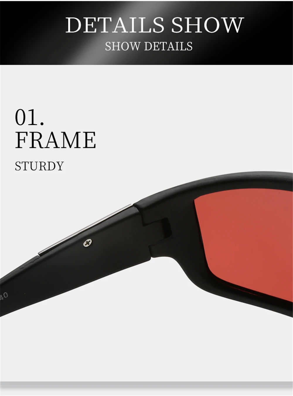 VIVIBEE Fishing Sunglasses Red Polarized Men TAC Homomorphic Angling Goggles Women Sports Outdoor Shades