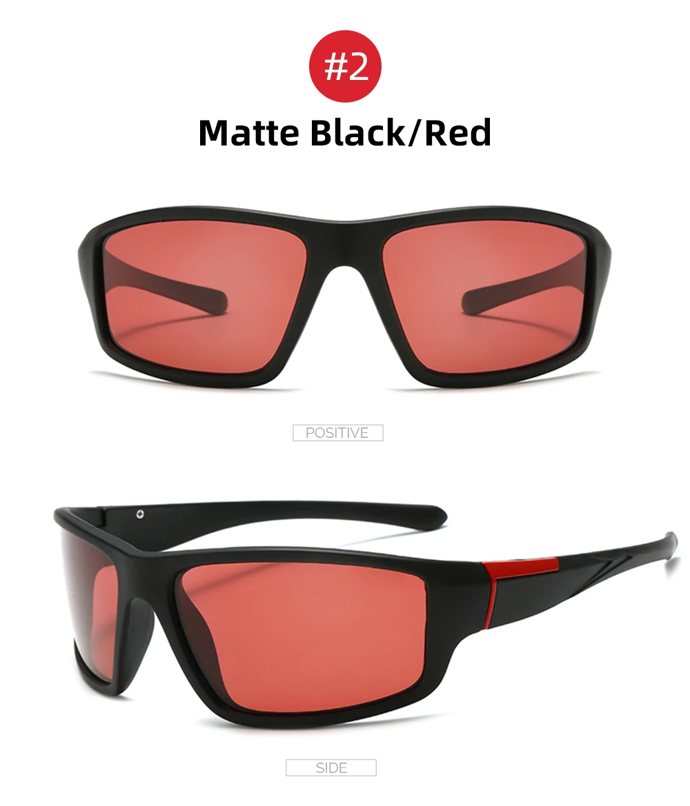 VIVIBEE Fishing Sunglasses Red Polarized Men TAC Homomorphic Angling Goggles Women Sports Outdoor Shades