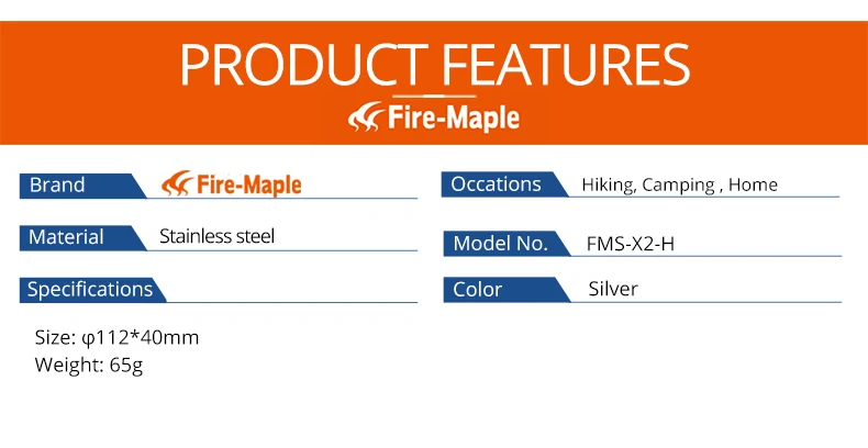 Fire Maple Stainless Steel Gas Stove Spare Pot Holder Pots Stander Suitable for Fixed Star X1 X2 X3 Cooking System 65g FMS-X2-H